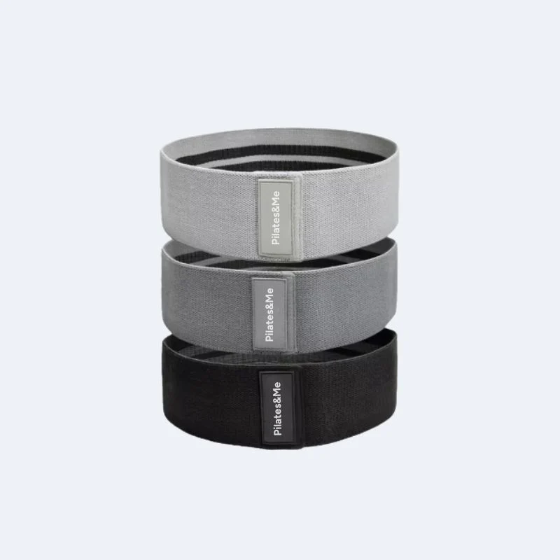 3x Bandes élastiques Pilates Noir - Léger, Moyen, Fort