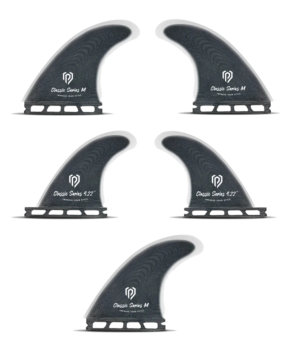 Aileron Surf - Set Complet Tri / Quad Black Pepper M 4.72'' S 4.22''